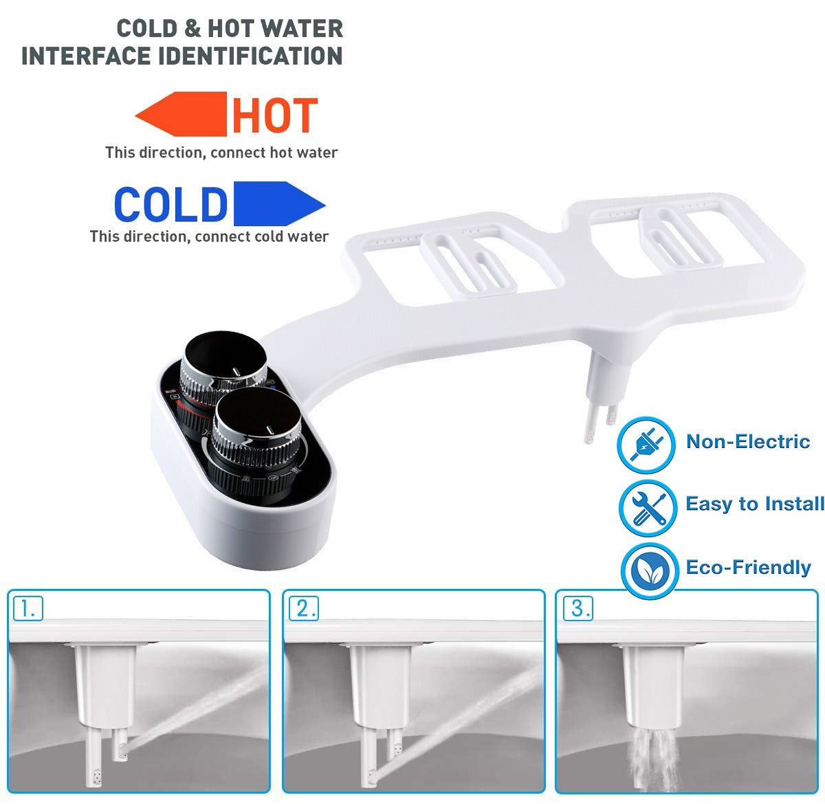 Smart Body Cleaner Unplugged Hot And Cold Water Simple Installation Hip Washing Double Nozzle Toilet Cover Plate - V.I.P Digital Presence