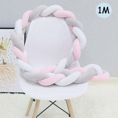 1Pcs 1M/2M/3M Baby Handmade Nodic Knot Newborn Bed Bumper Long Knotted Braid Pillow Baby Bed Bumper Knot Crib Infant Room Decor - V.I.P Digital Presence