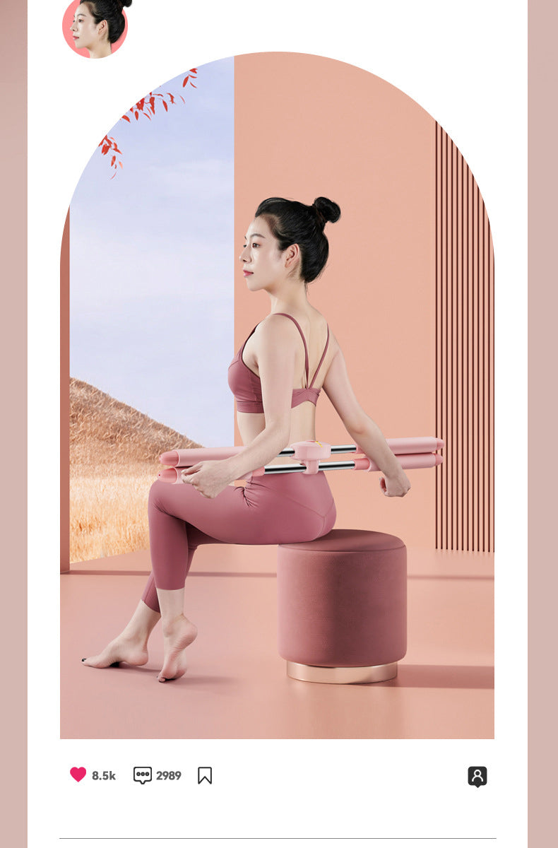 Adjustable open back shoulder stick correct hunchback correction cross yoga stick for corrective posture - V.I.P Digital Presence