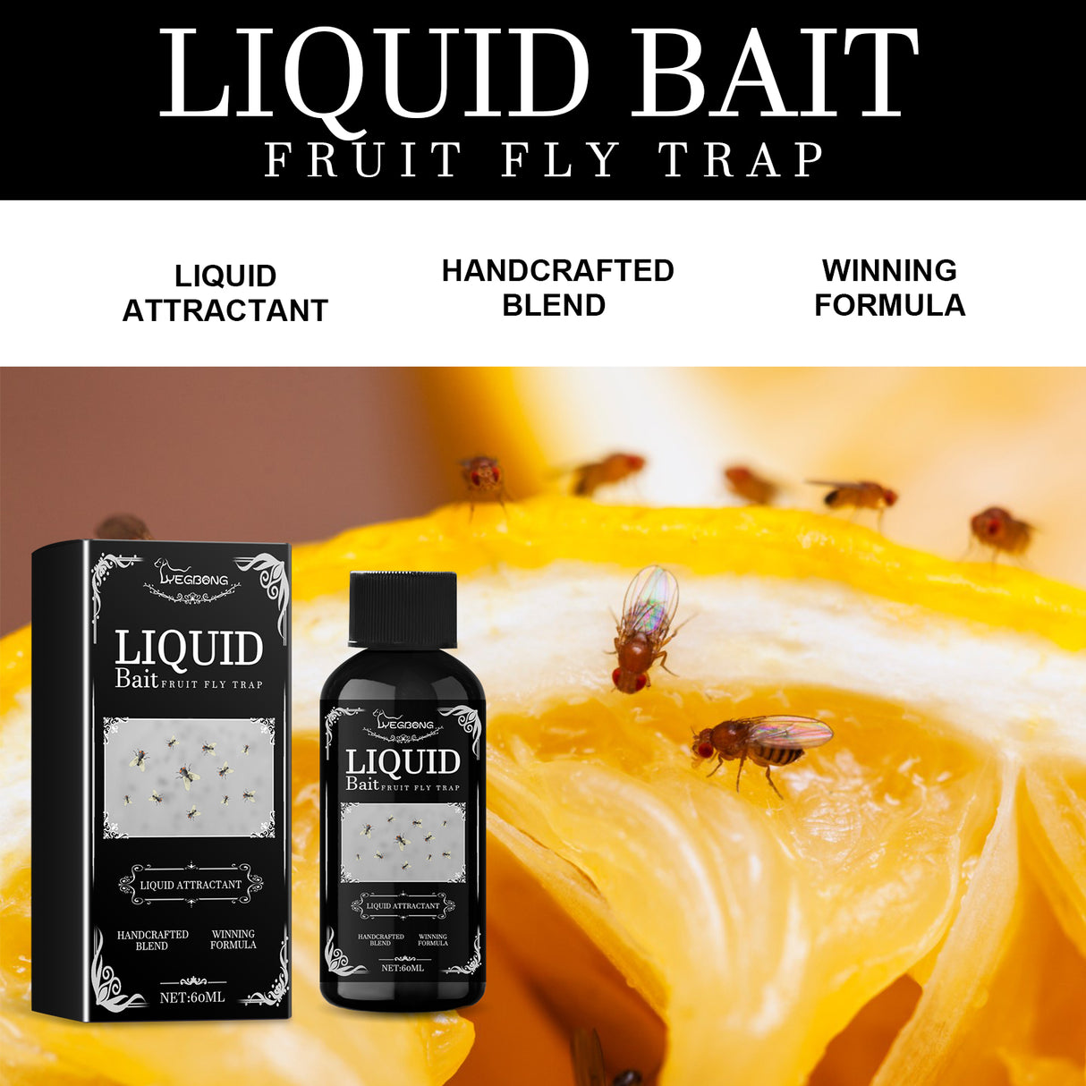 Fruit Fly Trapping Supplement Fly Mosquito Baits Living Room Kitchen Household Fly Trapping Solution - V.I.P Digital Presence