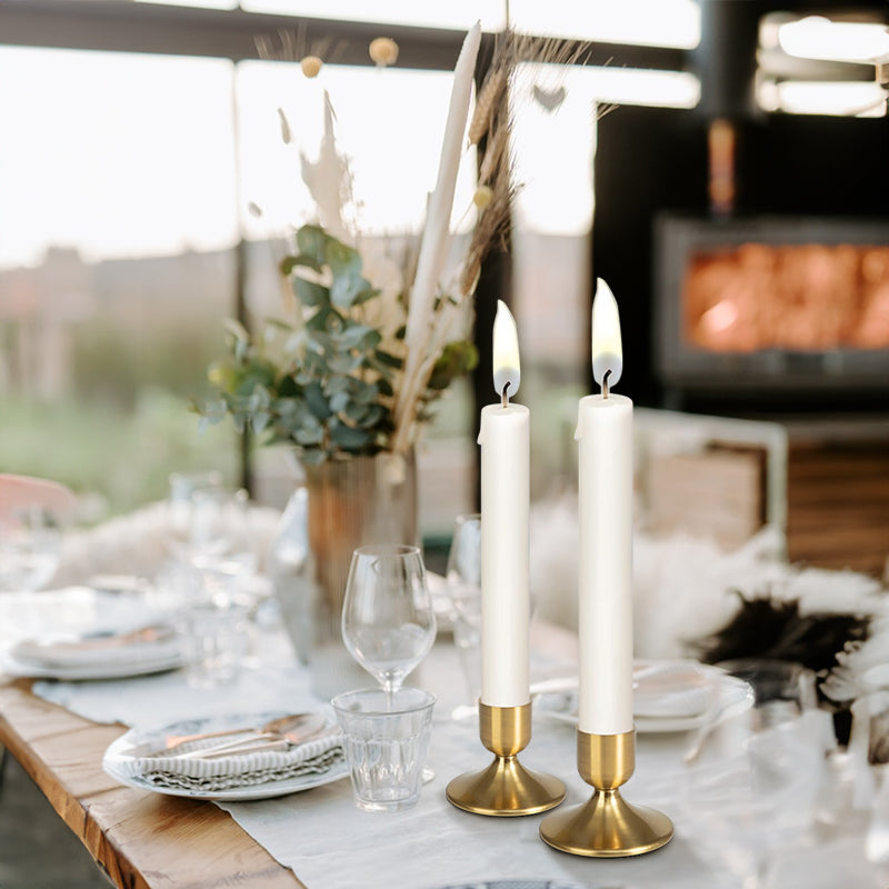 8 pieces of gold candle holder metal conical candle holder - V.I.P Digital Presence