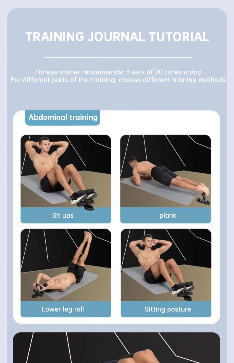 Portable Self-Suction Sit-up Bar Abdominal Core Trainer Movement Auxiliary Device Adjustable Sit Up Assistant - V.I.P Digital Presence