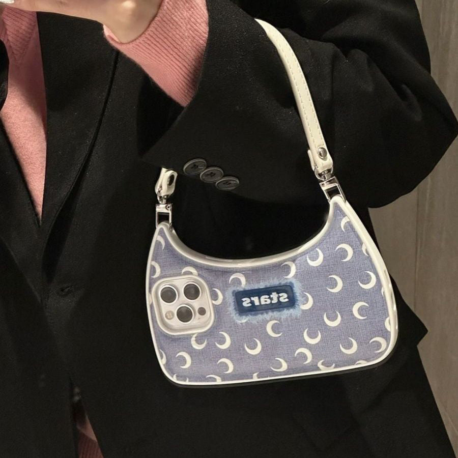 Portable Crescent Bag Apple 14 Phone Case iPhone 13pro Max Full Package 12/11/Plus Soft Cover