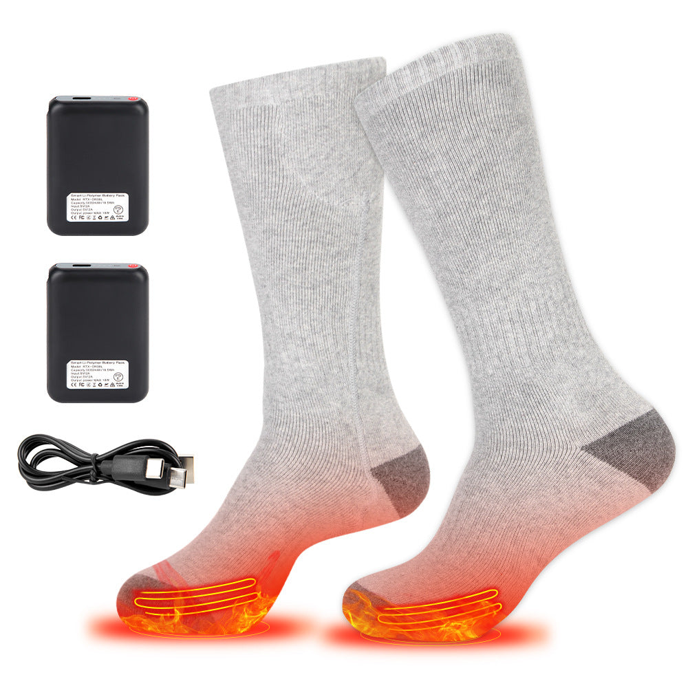 Motorcycle riding in winter heated socks for warmth and foot protection intelligent charging foot heating socks - V.I.P Digital Presence