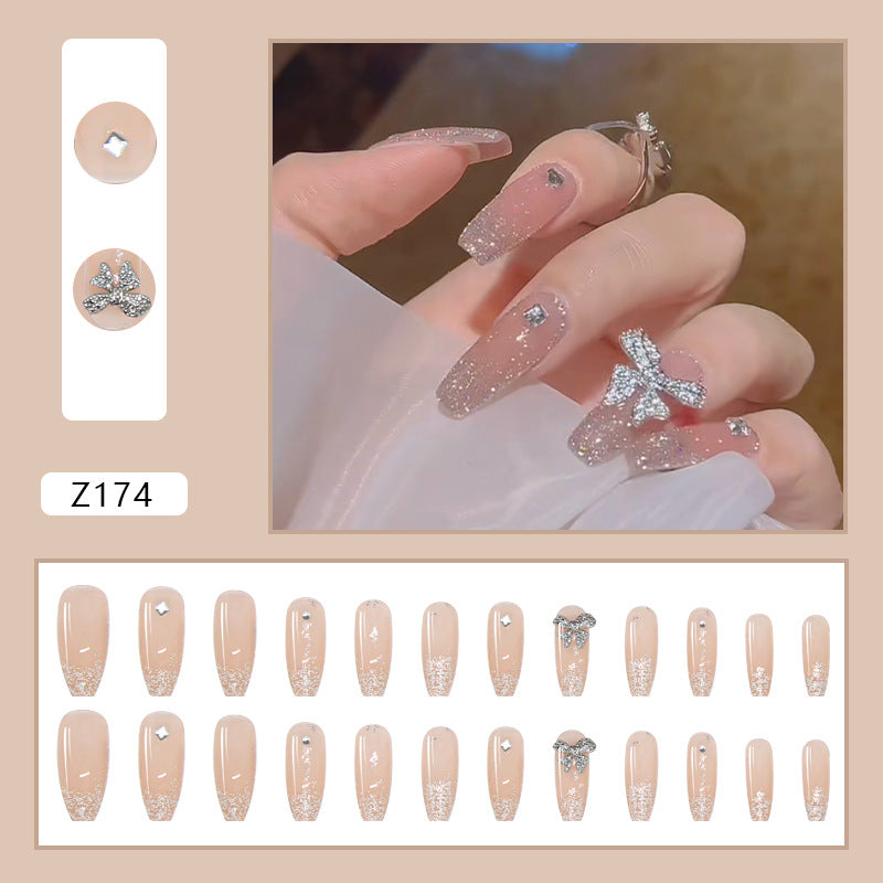 Fake Nails Fairy Long Wearing A Broken Diamond Butterfly Nail Stickers Detachable Finished Nail Pieces Nail Stickers Nails - V.I.P Digital Presence