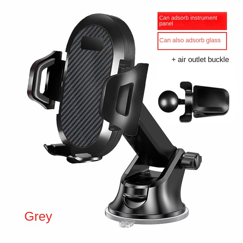 Long Rod Automatic Lock Car Phone Holder Telescopic Suction Cup Mount for Car Air Vent Lazy Live Streaming - V.I.P Digital Presence