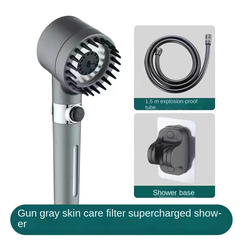 Supercharged Filter Spray Three-Speed Shower Nozzle Shower Shower Head Handheld Faucet - V.I.P Digital Presence