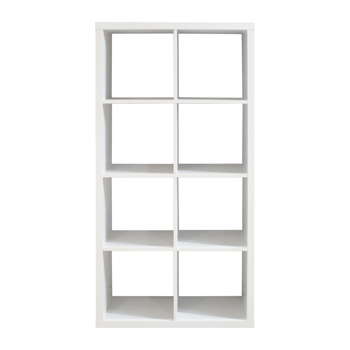 Smart Cube 8-Cube Organizer Storage with Opened Back Shelves 2 X 4 Cube Bookcase Book Shleves for Home Office (White) - V.I.P Digital Presence