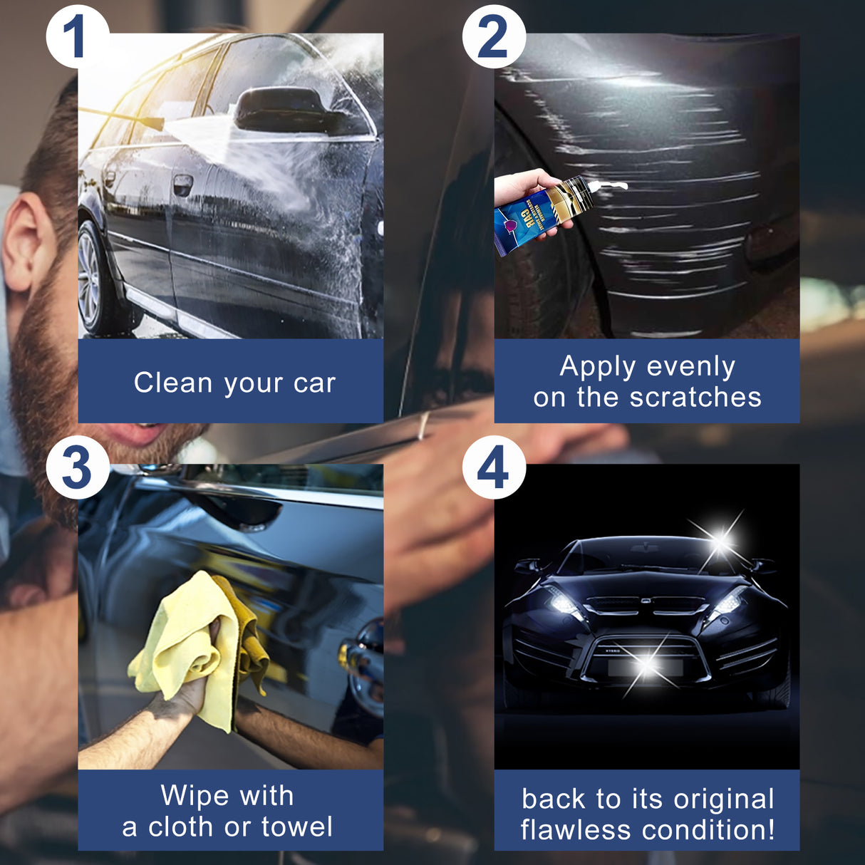 Car Scratch Repair Cream, Car Maintenance Refurbishment Paint Scratches Scratches Polishing Paint Repair Paste - V.I.P Digital Presence