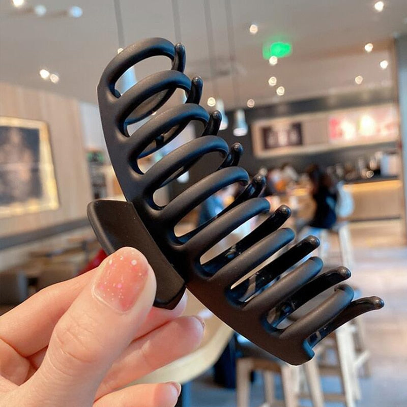 1PC Korean Solid Large Hair Claws Elegant Acrylic Hairpins Barrette Crab Hair Clips Headwear for Women Girls Hair Accessories - V.I.P Digital Presence