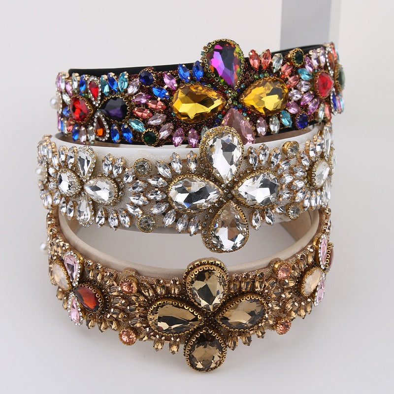 Fashionable retro wide edge sponge compression headband - V.I.P Digital Presence