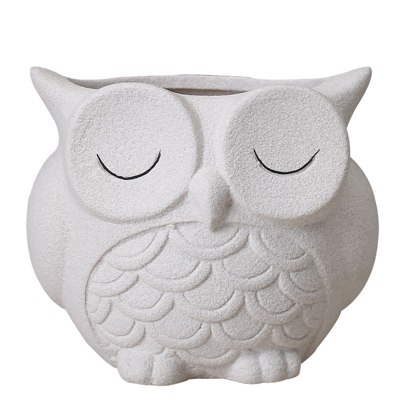 Flower pot ceramic indoor creative simple desktop small animal flower ornaments - V.I.P Digital Presence