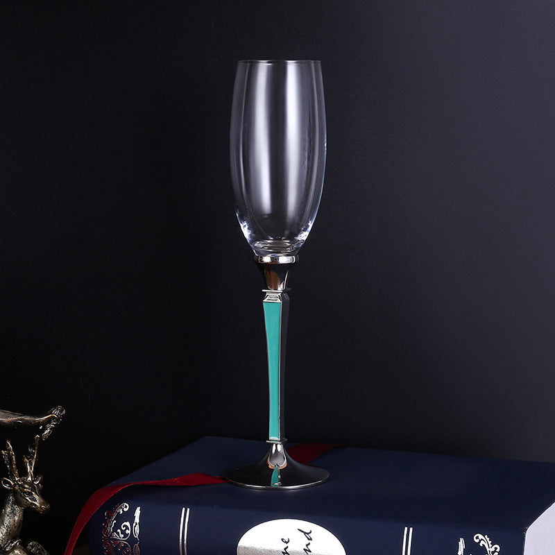 Crystal glass champagne glasses household high footed glasses - V.I.P Digital Presence