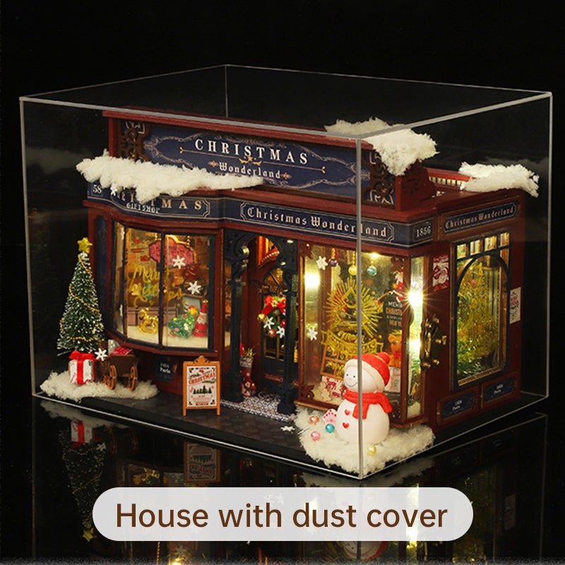 DIY Wooden Merry Christmas Wonderland Dollhouses Miniature Kits With LED Light Home Decoration For Adult Xmas Handmade Gifts - V.I.P Digital Presence