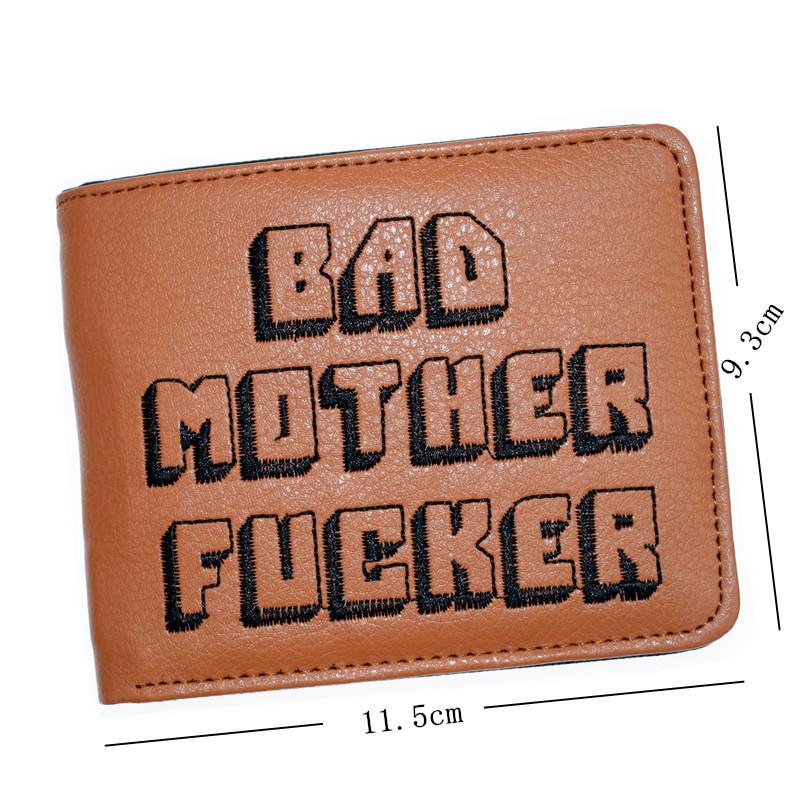 Pulp Fiction Jules Wallet with zipper Coin Pocket Bad Mother Letters Boys Wallet Card Holder Vintage Gift Purse - V.I.P Digital Presence