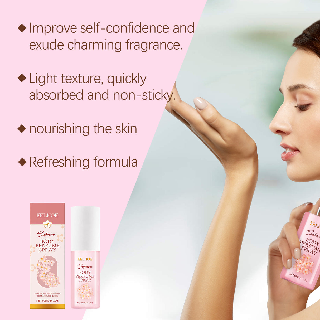 Cherry Blossom Body Perfume Spray Keeps Fragrance Fresh And Gentle Moisturizing Skin Moisturizing Spray - V.I.P Digital Presence