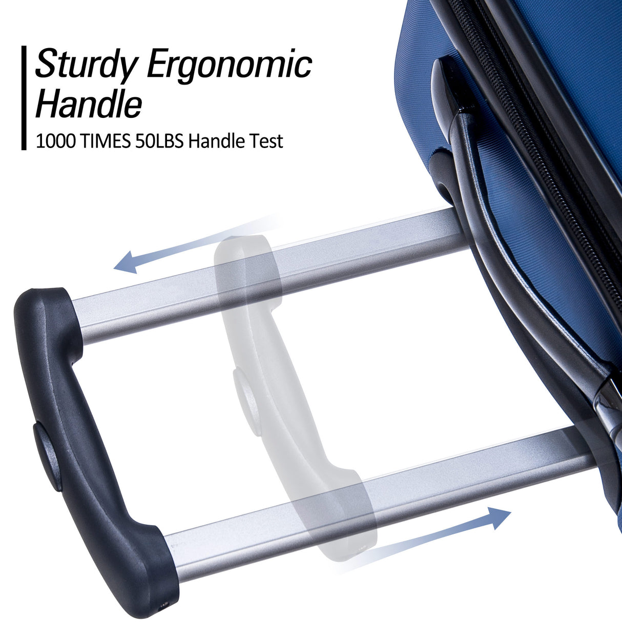 Blue 3 Piece Luggage Set Hardside Spinner Suitcase with TSA Lock 20" 24' 28" Available