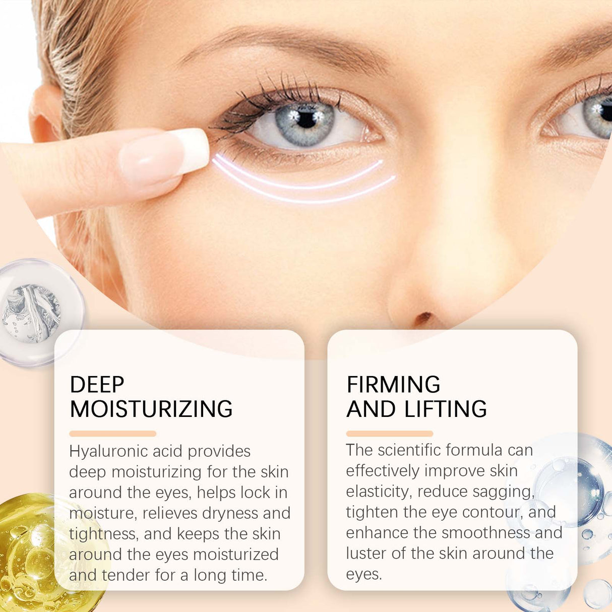 5d Peptide Eye Repair Cream Moisturizing And Smoothing Fine Lines Around Eyes And Firming Repair Eye Cream