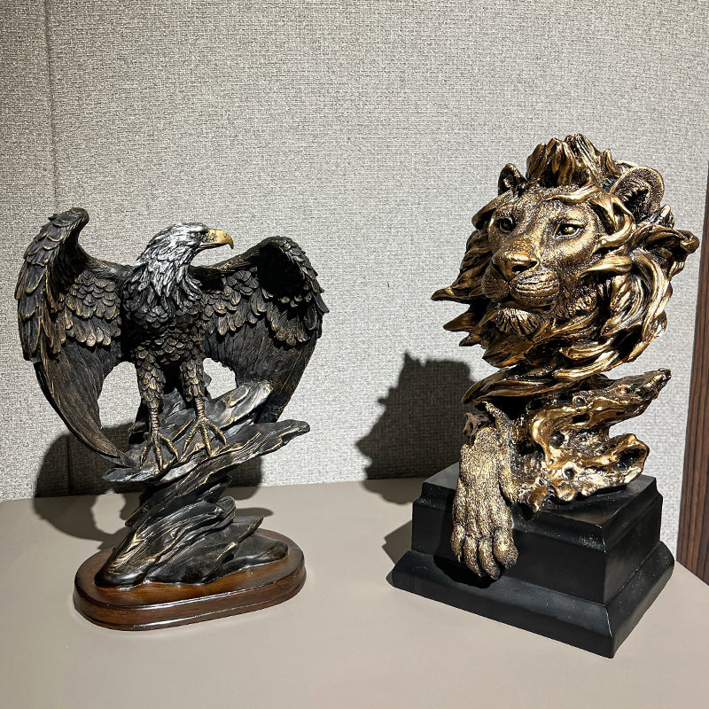 Creative Lion Head Decoration Home Living Room Resin Wine Cabinet Decoration - V.I.P Digital Presence