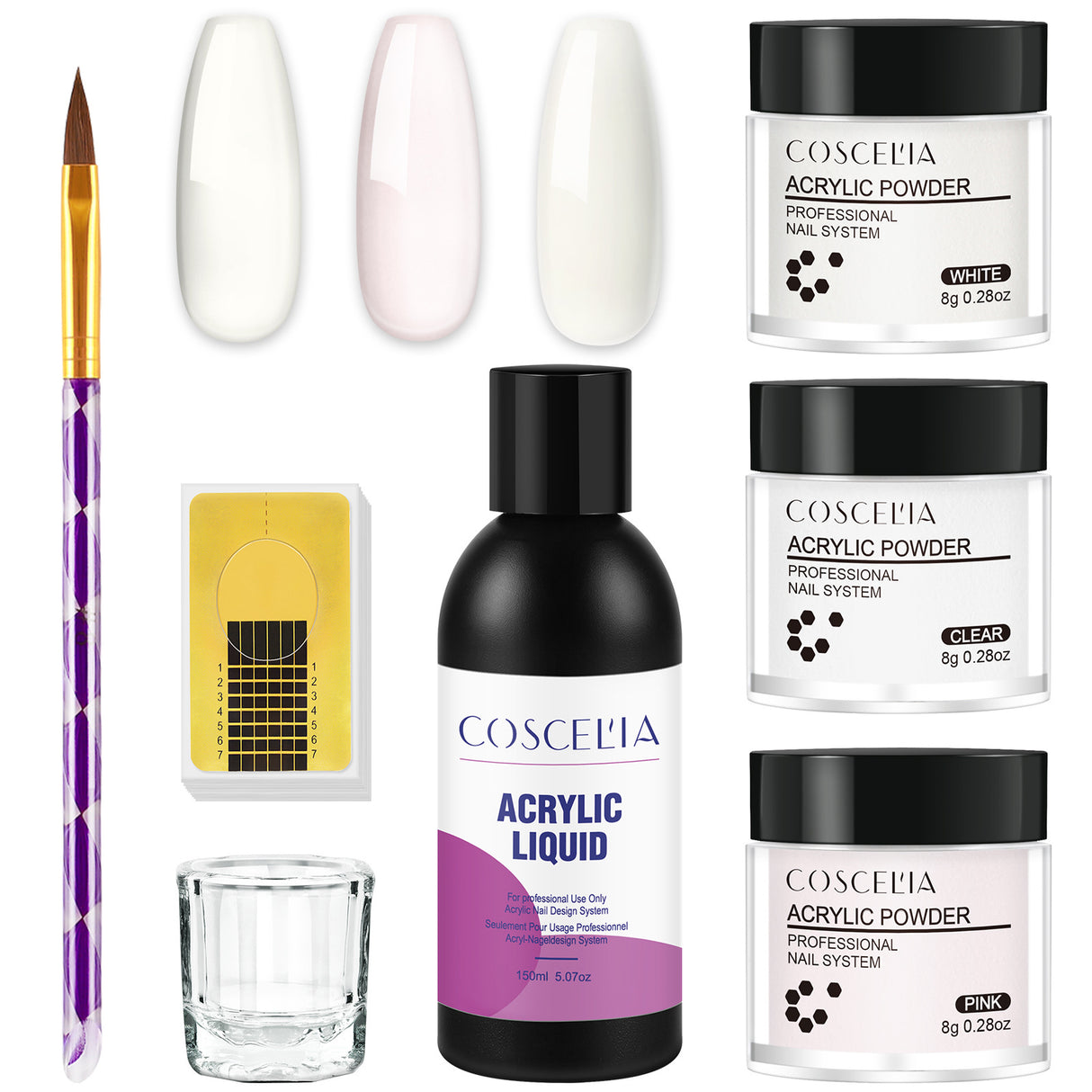 COSCELIA Crystal Powder Nail Extension Nail Tool Set DIY Nail Extension Crystal Powder 150ml Crystal Liquid - V.I.P Digital Presence