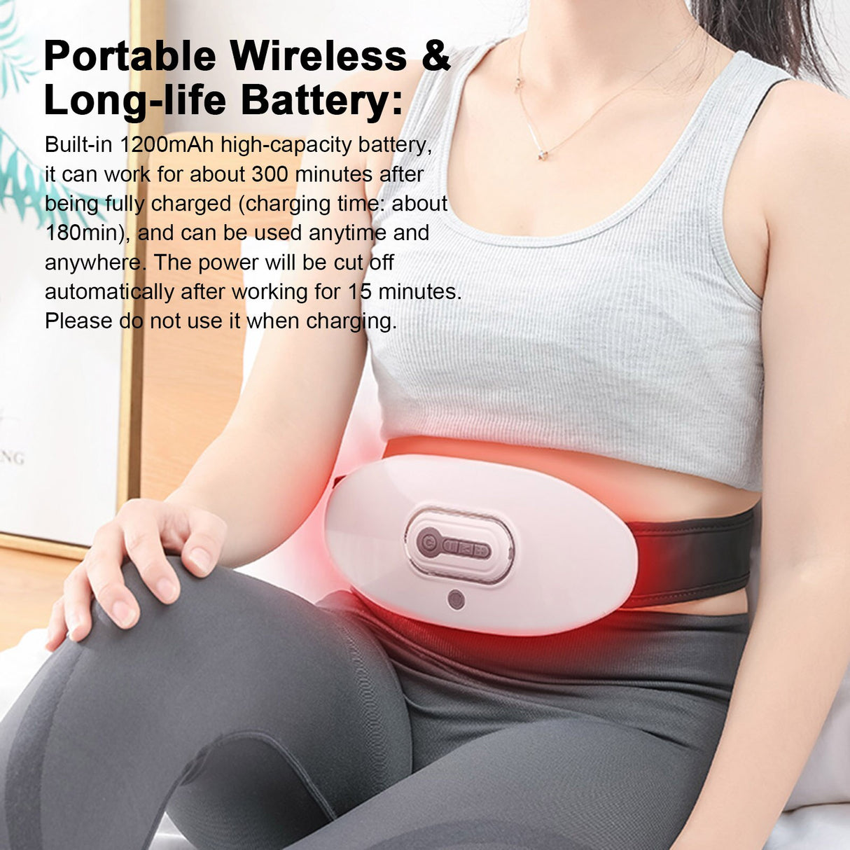 EMS Waist Massager Heating Pad for Back Pain Heat Belly Wrap Belt with 5 Modes Auto Shut Off for Lumbar Abdominal Leg Cramps - V.I.P Digital Presence