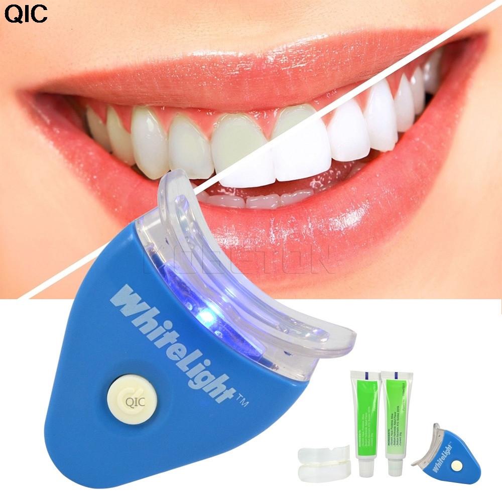 QIC Electric Dental Teeth Whiting Kit Including Battery Original White LED Light Tooth Whiten Toothpaste Gel Whitener Oral Care - V.I.P Digital Presence