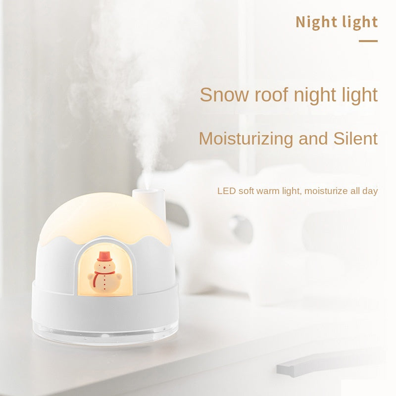 Christmas gifts Christmas gifts Snowy house night light humidifier spray water replenishing air mute humidifier - V.I.P Digital Presence