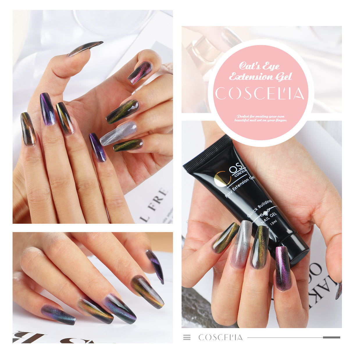 Painless Fast Crystal Extension Glue Cat Eye Manicure Phototherapy Glue Beginner Manicure Holder Nail Extension Glue - V.I.P Digital Presence