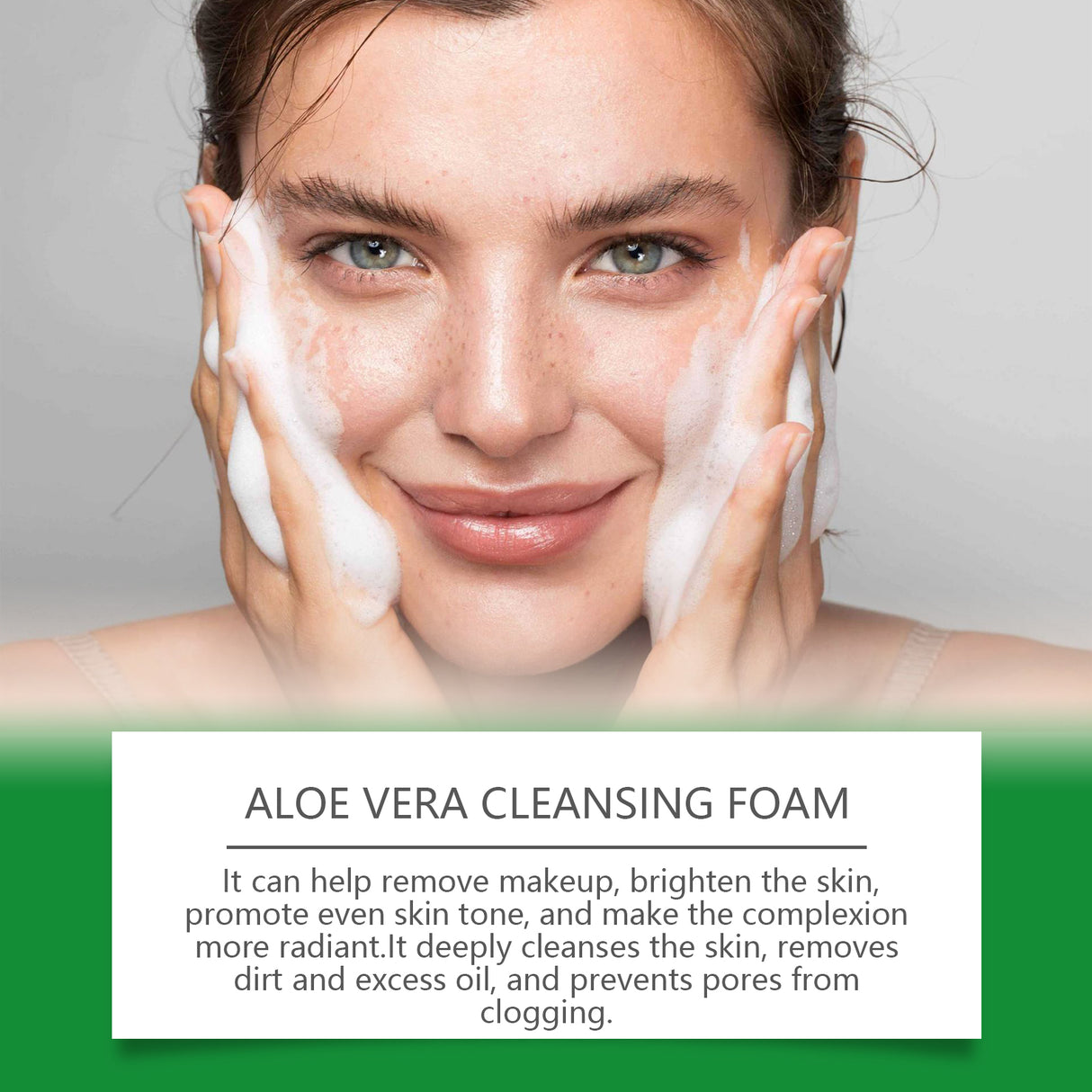 Aloe Vera Cleansing Foam Face Gently Cleanses Skin And Pores, Hydrates And Controls Oil, Moisturizes And Is Not Tight