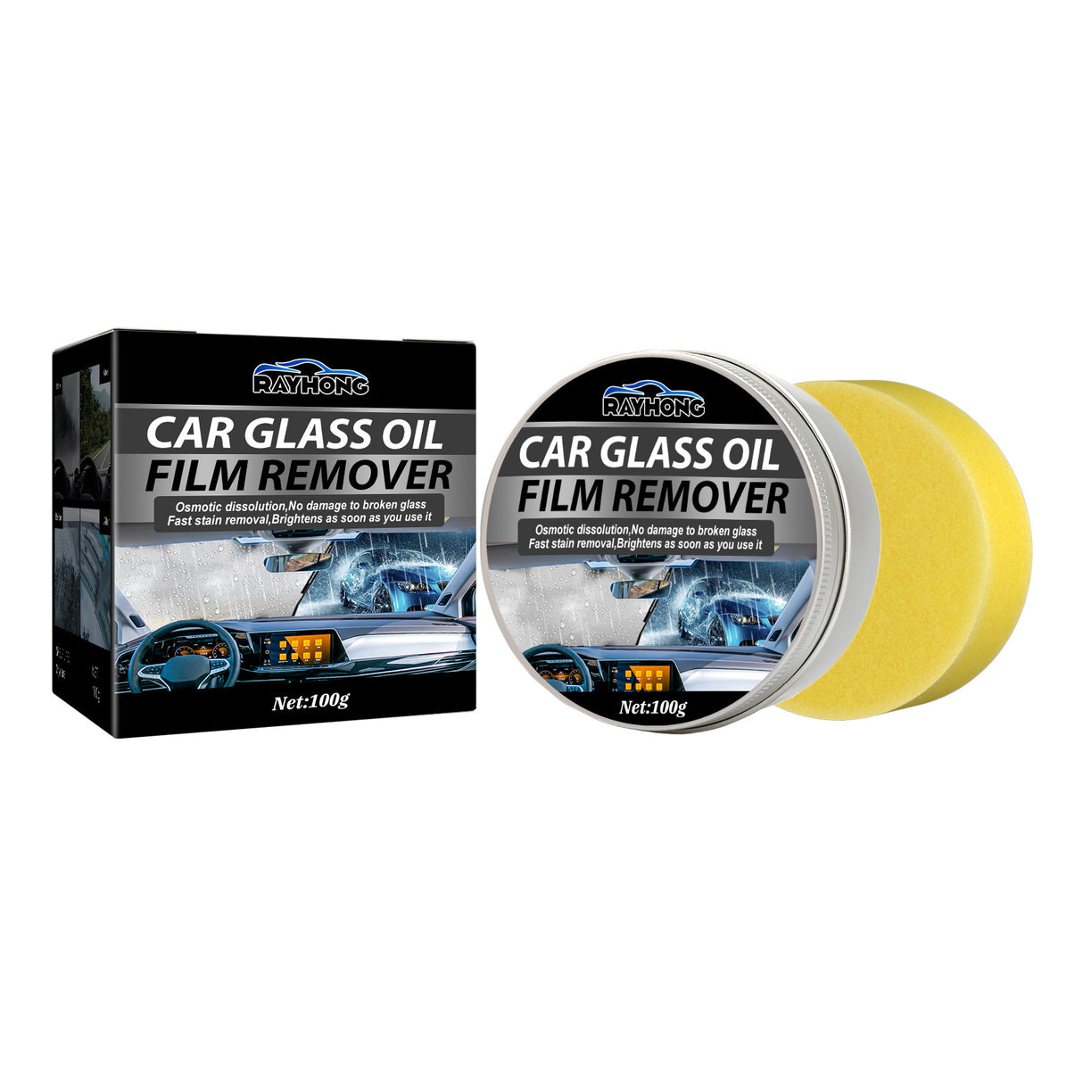 Car Glass Oil Film Remover, Rain Mist Smeary Clean Car Windscreen Cleaner - V.I.P Digital Presence