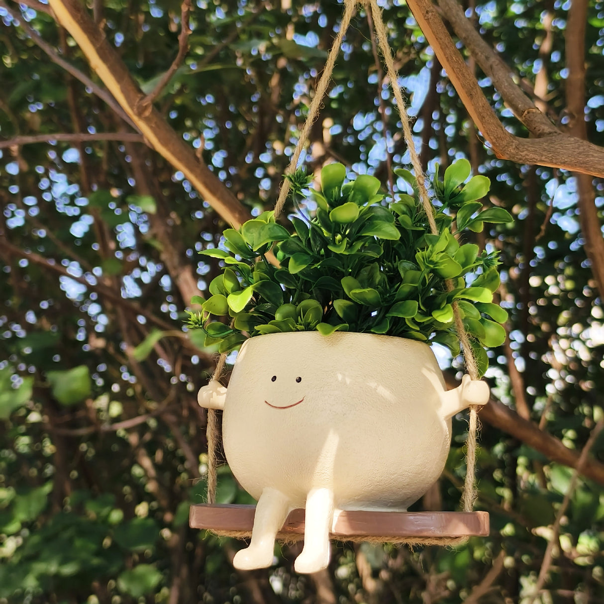 Swing Face Planter Resin Plant Succulent Pots Creative Wall Hanging Head Planter Multifunctional Home Garden Patio Accessories - V.I.P Digital Presence