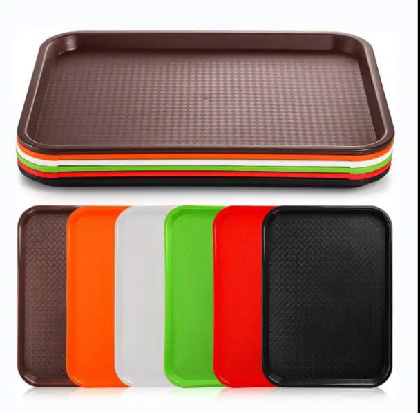 3 SIZE Large Foodservice Tray, Rectangular food trays Plastic Drink Serving Tray for Serving Drinks Snacks Tea - V.I.P Digital Presence