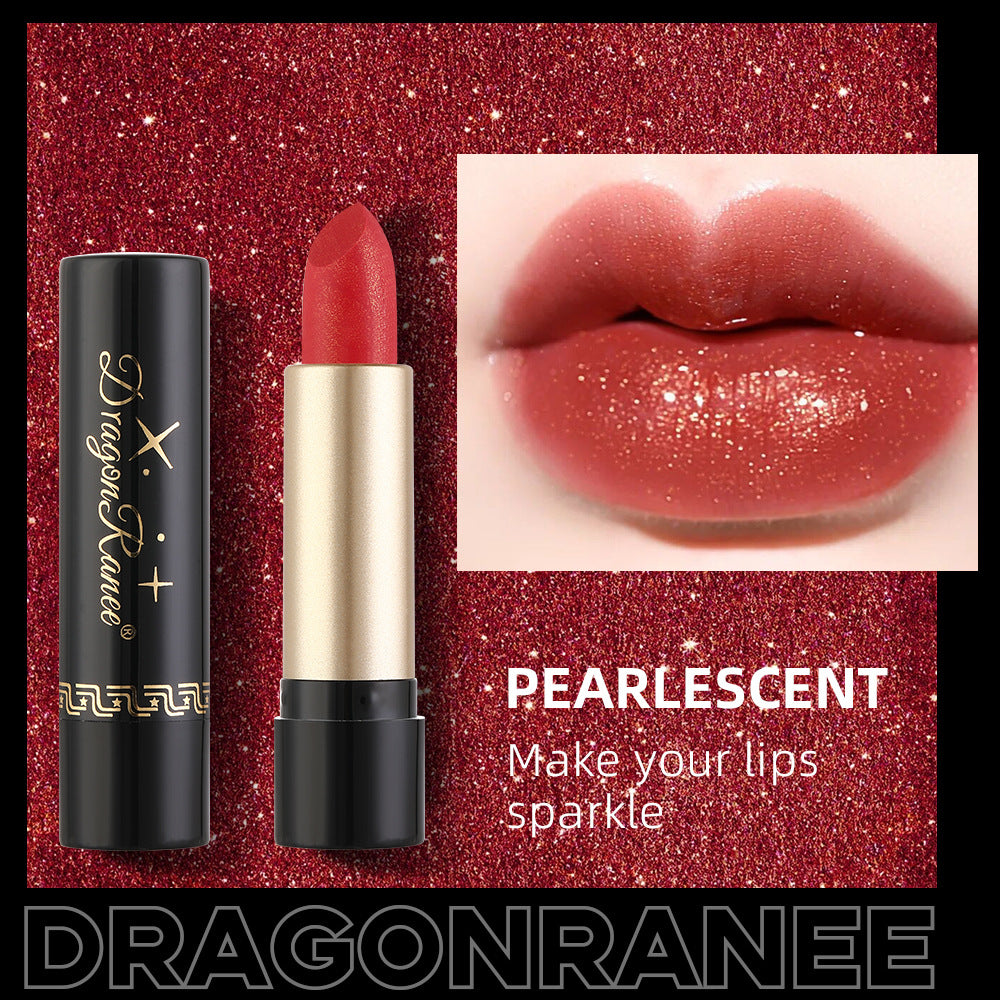 Gilt Pearlescent Dragon Fruit Peach Pink Lipstick Slightly Flashing Lipstick Moisturizing And Shining With Fine Flashing Bean Paste Mermaid - V.I.P Digital Presence