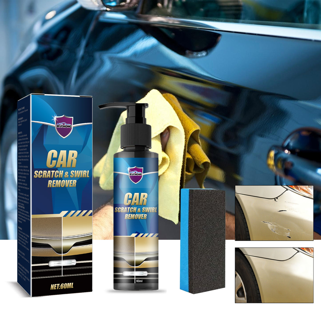 Car Scratch & Swirl Remover, Car Polishing Scratch Repair Paint Curing Renovation Touch-Up Detailer - V.I.P Digital Presence