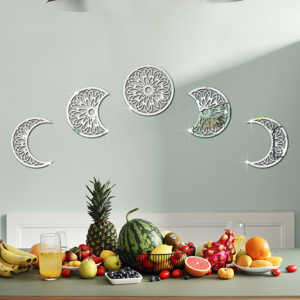 3D Stereoscopic Moon Phase Change Acrylic Mirror Surface Sticker Home Decoration Self-Adhesive Wall Sticker - V.I.P Digital Presence