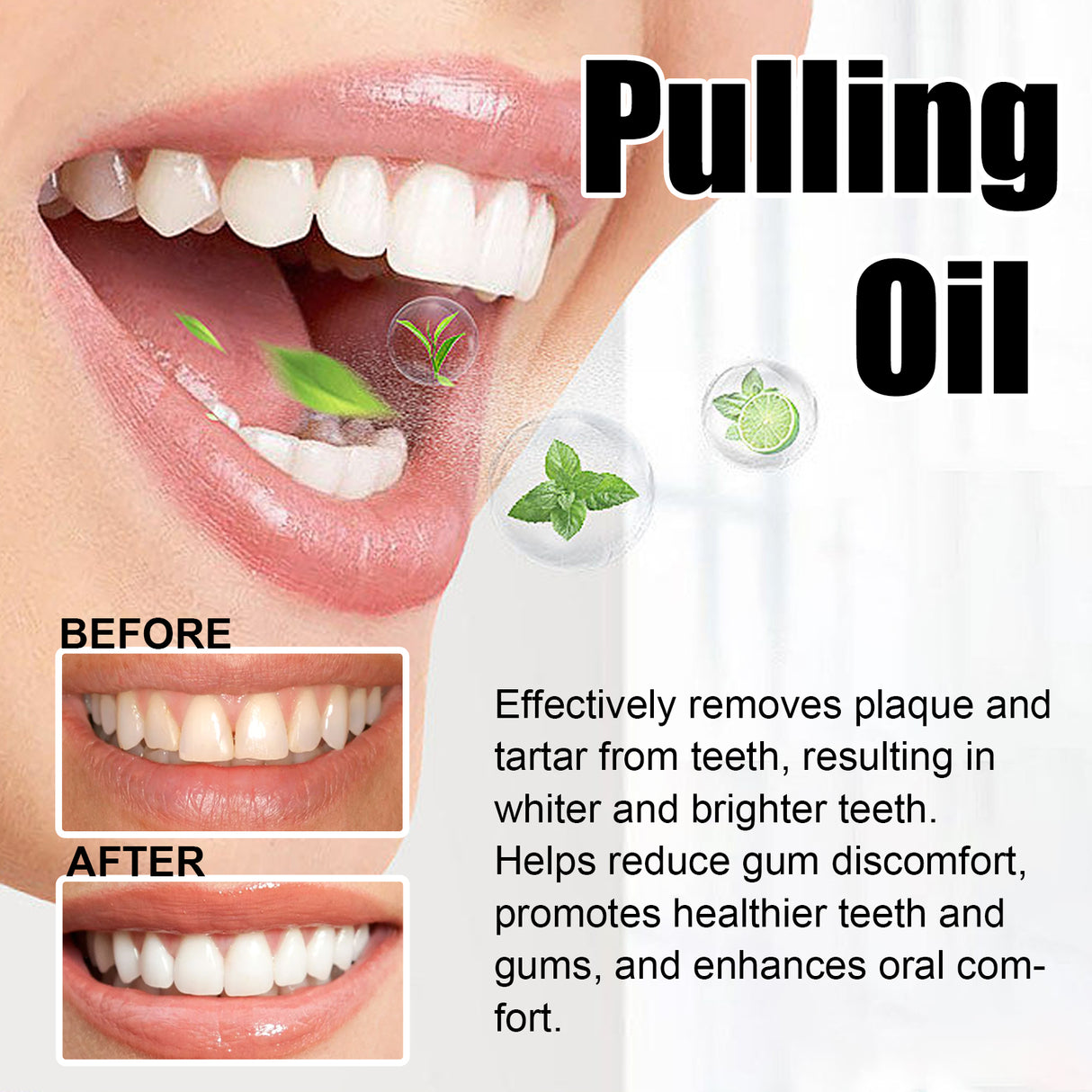 Puling Oil, Clean Mouth Odor Tartar Very Well Protect Teeth And Fresh Breath - V.I.P Digital Presence