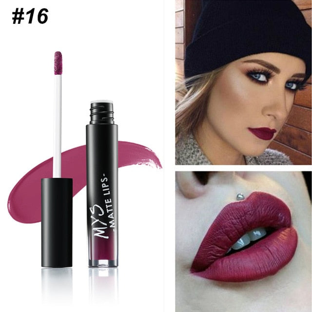 MYS Brand Makeup Matte Liquid Lipstick Tint Waterproof Make Up Long Lasting Lip Stick Nude Lip Gloss Cosmetics Batom - V.I.P Digital Presence