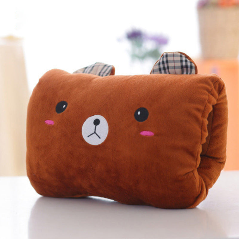 Animated nap pillow, warm hand cover, cylindrical cushion, creative hand warmer, girls' plush toy - V.I.P Digital Presence
