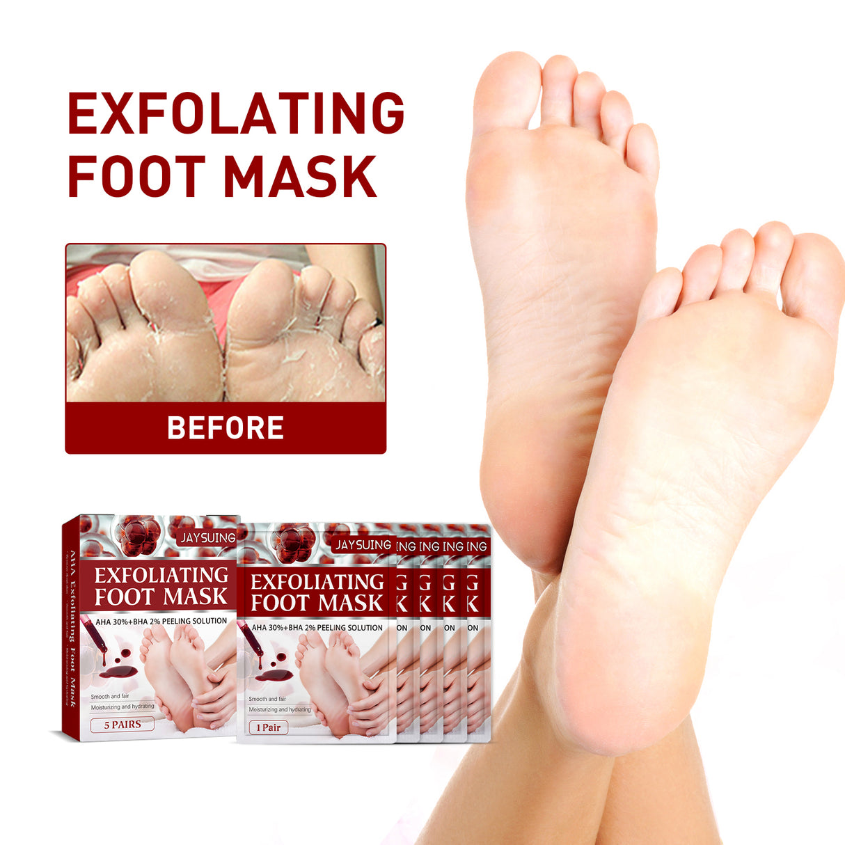 Exfolating Foot Mask, Tender Skin To Moist Calluses To Exfoliate Dead Skin Hydrating Foot Care - V.I.P Digital Presence