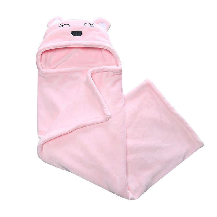 Baby Coral Fleece Cuddle Baby Cuddle Blanket Newborn Baby Bear Air Conditioning Blanket Package Towel Cover Blanket - V.I.P Digital Presence