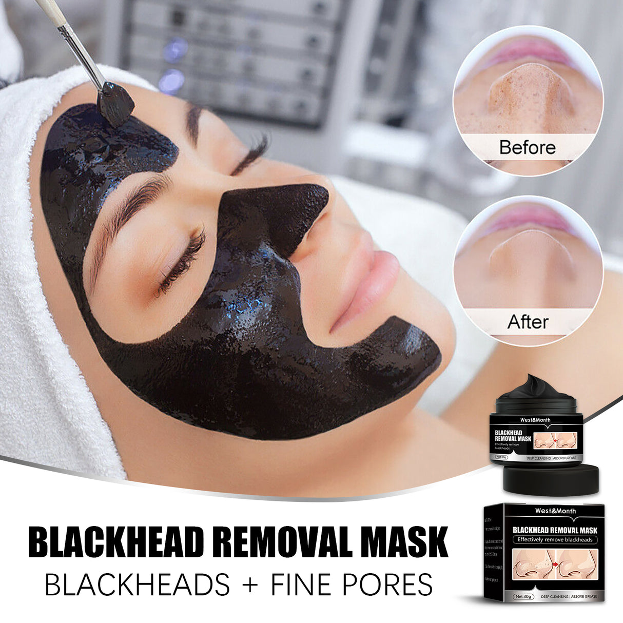 Blackhead Removal Mask, Peel Off Remove Blackhead Activated Carbon Cleansing Face Mask - V.I.P Digital Presence