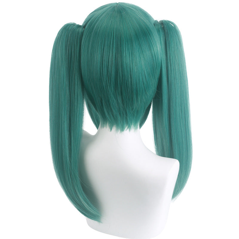 Hatsune Miku Vampire cos wig round head leather tiger clip double horsetail animation - V.I.P Digital Presence