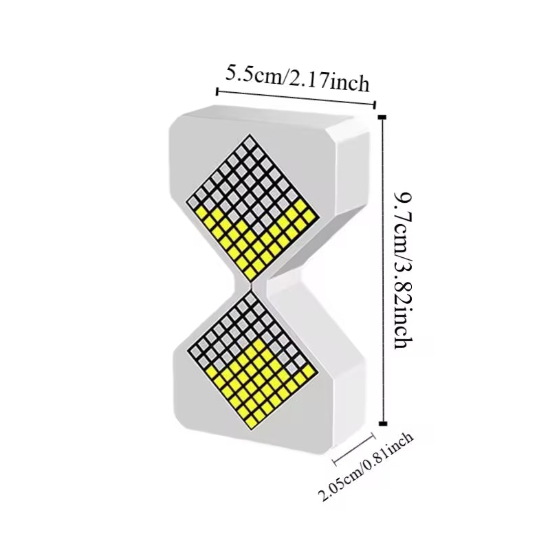 Cyber-style LED electronic sand timer: gravity-sensing, 1-30min countdown, tech decompression toy - V.I.P Digital Presence