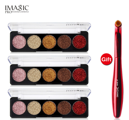 IMAGIC Glitter Eye Shadow Palette Buy 3 Get 1 Gift 3pcs/set 5 Colors Glitters - V.I.P Digital Presence