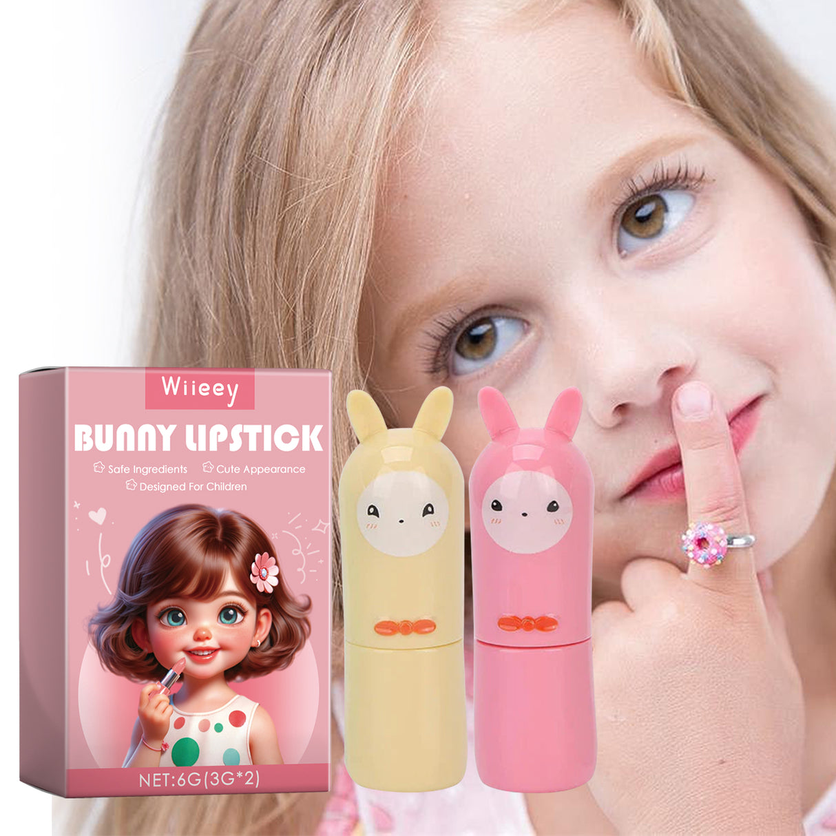 Bunny Lipstick, Easy Clean Lip Gloss Lip Oil Children's Play House Toy Lipstick - V.I.P Digital Presence