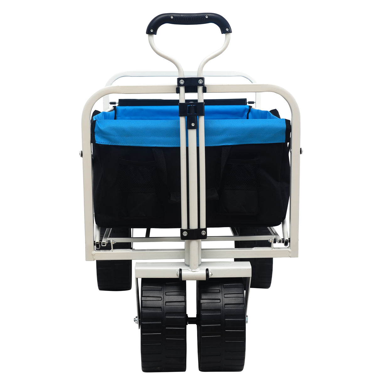 Folding Wagon Garden Shopping Beach Cart (white) - V.I.P Digital Presence