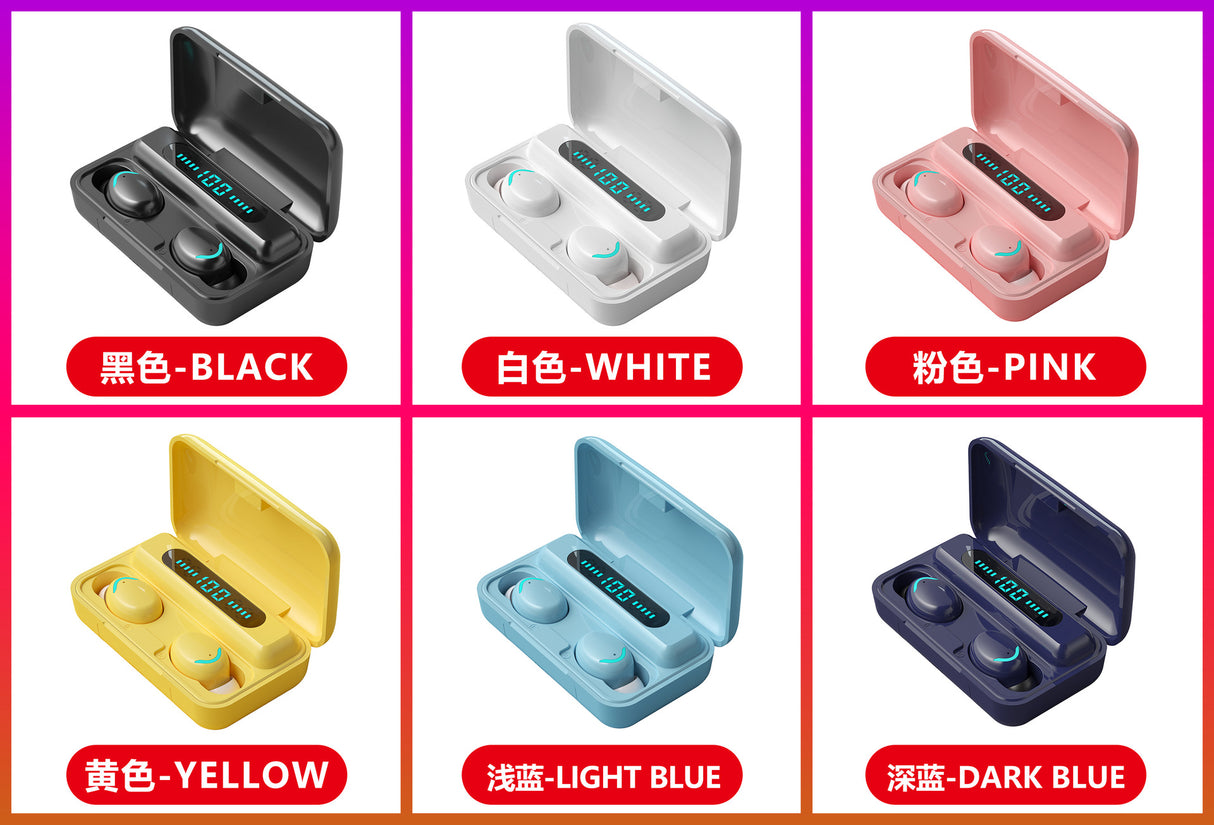 M10M30 Bluetooth Headset High-Capacity Wireless Private Model TWS New F9 Smiley Face Binaural 5.1 Noise Cancellation - V.I.P Digital Presence