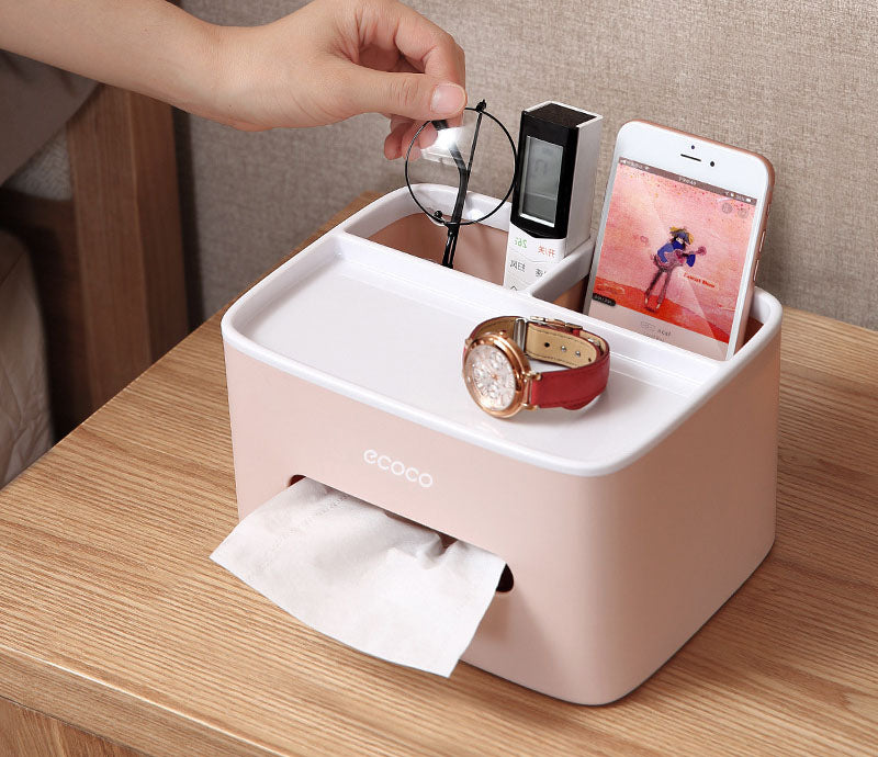 Desktop tissue box, multifunctional home storage box, paper drawer box - V.I.P Digital Presence