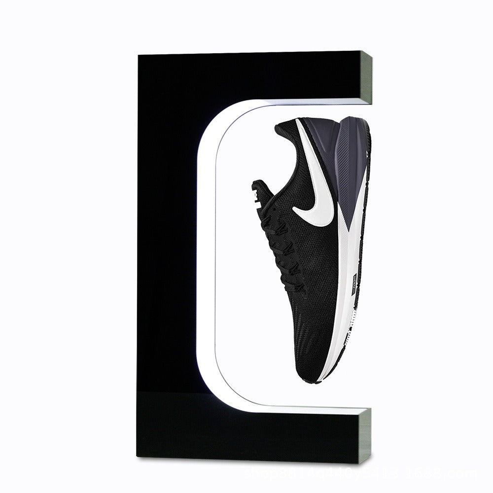Magnetic levitation acrylic platform desktop advertising rotating display platform Magnetic levitation shoe display rack - V.I.P Digital Presence