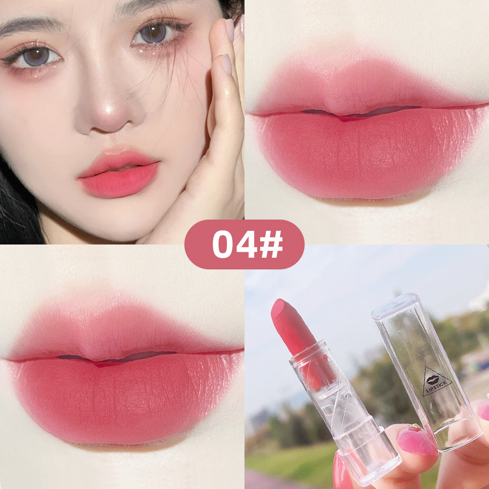 Transparent Shell Lipstick Matte Peach Pink Student Model Plain White Lipstick Sample Lipstick - V.I.P Digital Presence